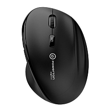 Ergonomická optická myš Cloe Powerton, bezdrátová, černá