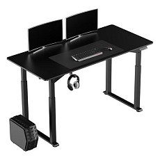 Výškově nastavitelný pracovní stůl Ultradesk Uplift, 160 x 75 cm, s XXL podložkou pod myš, černá