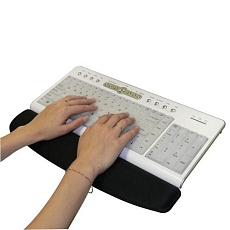 Gelová podložka ke klávesnici, ergonomická, černá