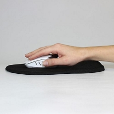 Ergonomická podložka pod myš Logo, černá