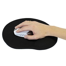 Ergonomická podložka pod myš Logo, černá