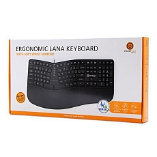 Ergonomická klávesnice Powerton Lana, černá, CZ/SK