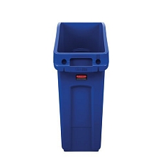 Plastový odpadkový koš Rubbermaid Slim Jim Under Counter na tříděný odpad, objem 49 l, modrý