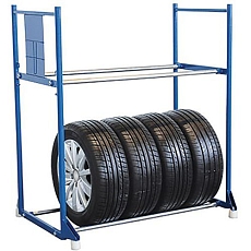 Stojan na pneu, 2 patra, do 300 kg, 120,5 x 75 x 132,5 cm, šedý