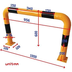 Kovová zábrana, střední, délka 100 cm - Manutan Expert