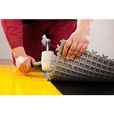 Zátěžová podlaha Fortelock Industry, dezén diamant, dlaždice, žlutá