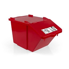 Sada 4 ks plastových odpadkových košů na tříděný odpad, objem 4 x 45 l