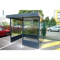 Prosklený přístřešek Manutan Expert Faency, délka 250 cm, zelený