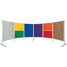 Textilní oboustranný paraván ekoTAB 100 x 150 cm, červený