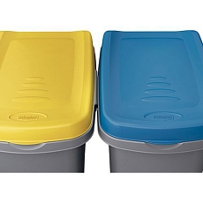 Plastový odpadkový koš HOME ECOSYS na tříděný odpad, objem 25 l, modrý