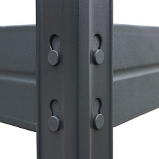 Kovový regál Rapid 3, 180 x 90 x 60 cm, 250 kg/police, 5 dřevovláknitých HDF polic, pozink - Manutan Expert