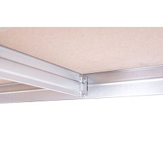 Kovový regál Rapid 3, 180 x 90 x 60 cm, 250 kg/police, 5 dřevovláknitých HDF polic, pozink - Manutan Expert