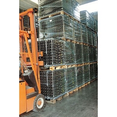 Paletový nástavec se sklopnou stěnou PALL, pletivový, 87 x 122 x 82 cm