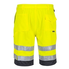 Reflexní kraťasy Hi-Vis, žlutá/šedá, vel. S