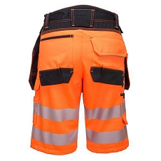 Reflexní kraťasy PW3 Hi-Vis Holster, oranžová/černá, vel. 36