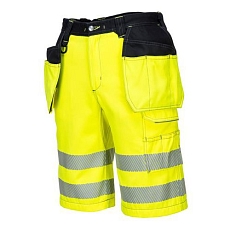 Reflexní kraťasy PW3 Hi-Vis Holster, žlutá/černá, vel. 30