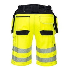 Reflexní kraťasy PW3 Hi-Vis Holster, žlutá/černá, vel. 30