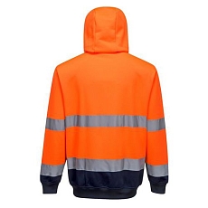 Reflexní mikina Elfi Hi-Vis na zip, oranžová/modrá, vel. XXL