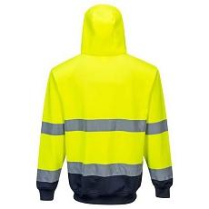 Reflexní mikina Elfi Hi-Vis na zip, žlutá/modrá, vel. XXL