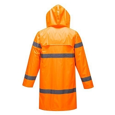 Reflexní Hi-Vis pláštěnka, délka 100 cm, oranžová, vel. S