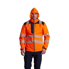 Reflexní nepromokavá bunda PW3 Hi-Vis, černá/oranžová, vel. L