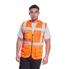 Reflexní vesta Madrid Executive Hi-Vis, oranžová, vel. 3XL