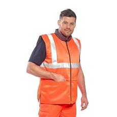 Reflexní oboustranná vesta Ris Hi-Vis, oranžová, vel. L