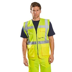 Reflexní manažerská vesta Berlin Hi-Vis, žlutá, vel. XL