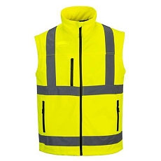 Reflexní softshelová bunda 2v1, žlutá, vel. M