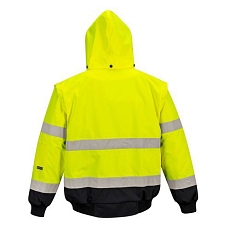 Reflexní nepromokavá bunda Bomber Contrast Hi-Vis, žlutá/černá, vel. 3XL