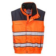 Reflexní nepromokavá bunda Bomber Classic Hi-Vis, oranžová/modrá, vel. XXL