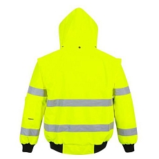 Reflexní nepromokavá bunda Bomber Hi-Vis 3v1, žlutá, vel. 3XL