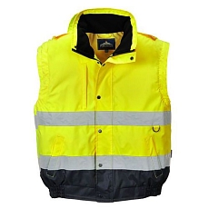 Reflexní nepromokavá bunda Hi-Vis 2v1, žlutá, vel. L