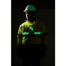Reflexní nepromokavá bunda Glowtex Hi-Vis 3v1, žlutá/modrá, vel. L