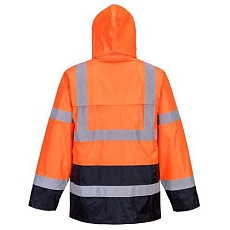 Bunda proti dešti Hi-Vis Classic Contrast, oranžová/modrá, vel. 3XL