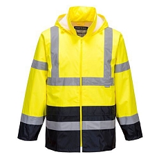 Bunda proti dešti Hi-Vis Classic Contrast, žlutá/modrá, vel. XXL