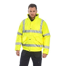 Reflexní nepromokavá bunda bomber Rocket Hi-Vis, žlutá, vel. 4XL