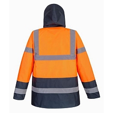 Reflexní nepromokavá bunda Orange Traffic Hi-Vis, tmavě oranžová/modrá, vel. XXL