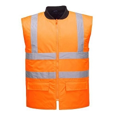 Reflexní nepromokavá bunda Silver Traffic 4v1 Hi-Vis, oranžová/modrá, vel. M