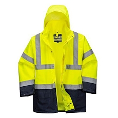 Reflexní nepromokavá bunda Essential Hi-Vis 5v1, žlutá/modrá, vel. XL