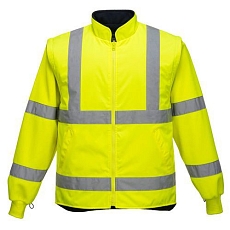 Reflexní nepromokavá bunda Essential Hi-Vis 5v1, žlutá/modrá, vel. XL