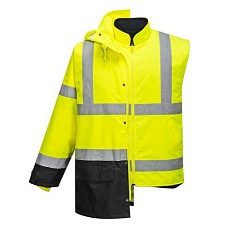 Reflexní nepromokavá bunda Executive Hi-Vis 5v1, žlutá/černá, vel. XXL
