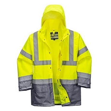 Reflexní nepromokavá bunda Executive Hi-Vis 5v1, žlutá/šedá, vel. L