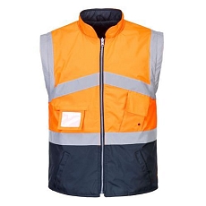 Reflexní bunda Weave Hi-Vis, oranžová/modrá, vel. L