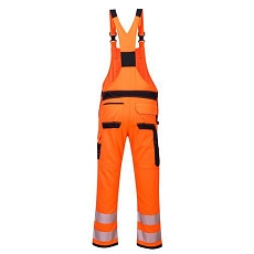 Reflexní kalhoty PW3 s laclem, černé/oranžové, vel. L
