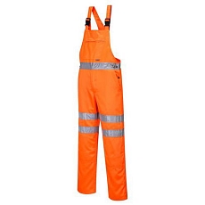 Reflexní kalhoty RIS Hi-Vis s laclem, oranžové, vel. XXL