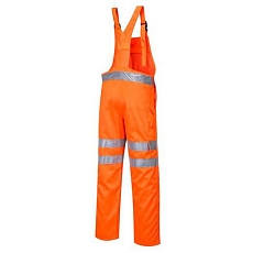 Reflexní kalhoty RIS Hi-Vis s laclem, oranžové, vel. XXL