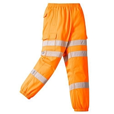Reflexní kalhoty Jogging Bottoms Hi-Vis, oranžové, vel. L