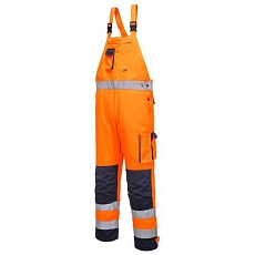 Reflexní kalhoty Dijon Hi-Vis s laclem, modré/oranžové, vel. M