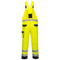 Reflexní kalhoty Dijon Hi-Vis s laclem, modré/žluté, vel. L